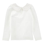 MONNALISA shirt tinta unita con colletto e applicazioni Bianco per Bambina 11D627J BIANCO MONNALISA 