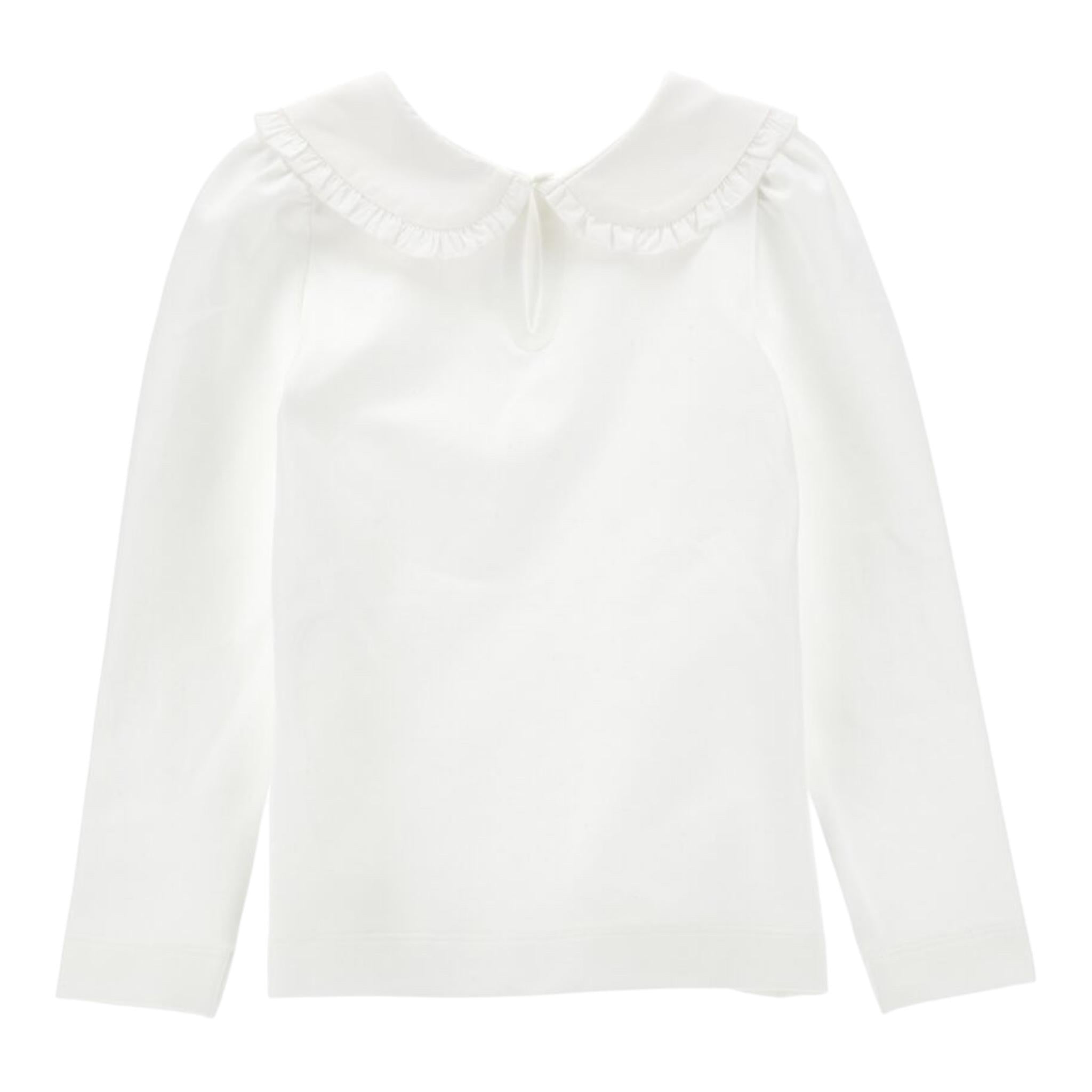 MONNALISA shirt tinta unita con colletto e applicazioni Bianco per Bambina 11D627J BIANCO MONNALISA 