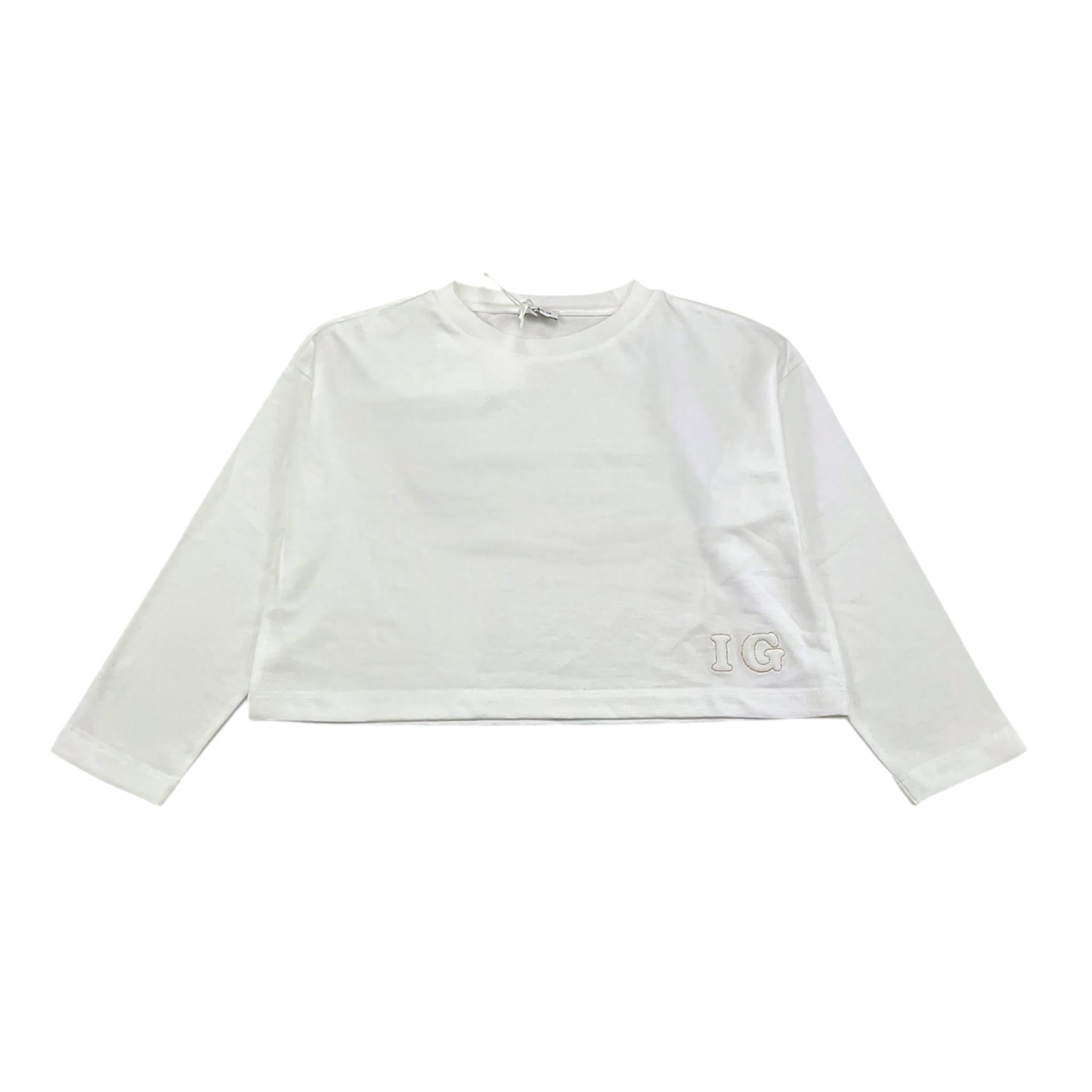 IL GUFO shirt girocollo tinta unita con logo Bianco per Bambina A24TA360MF002J BIANCO IL GUFO 