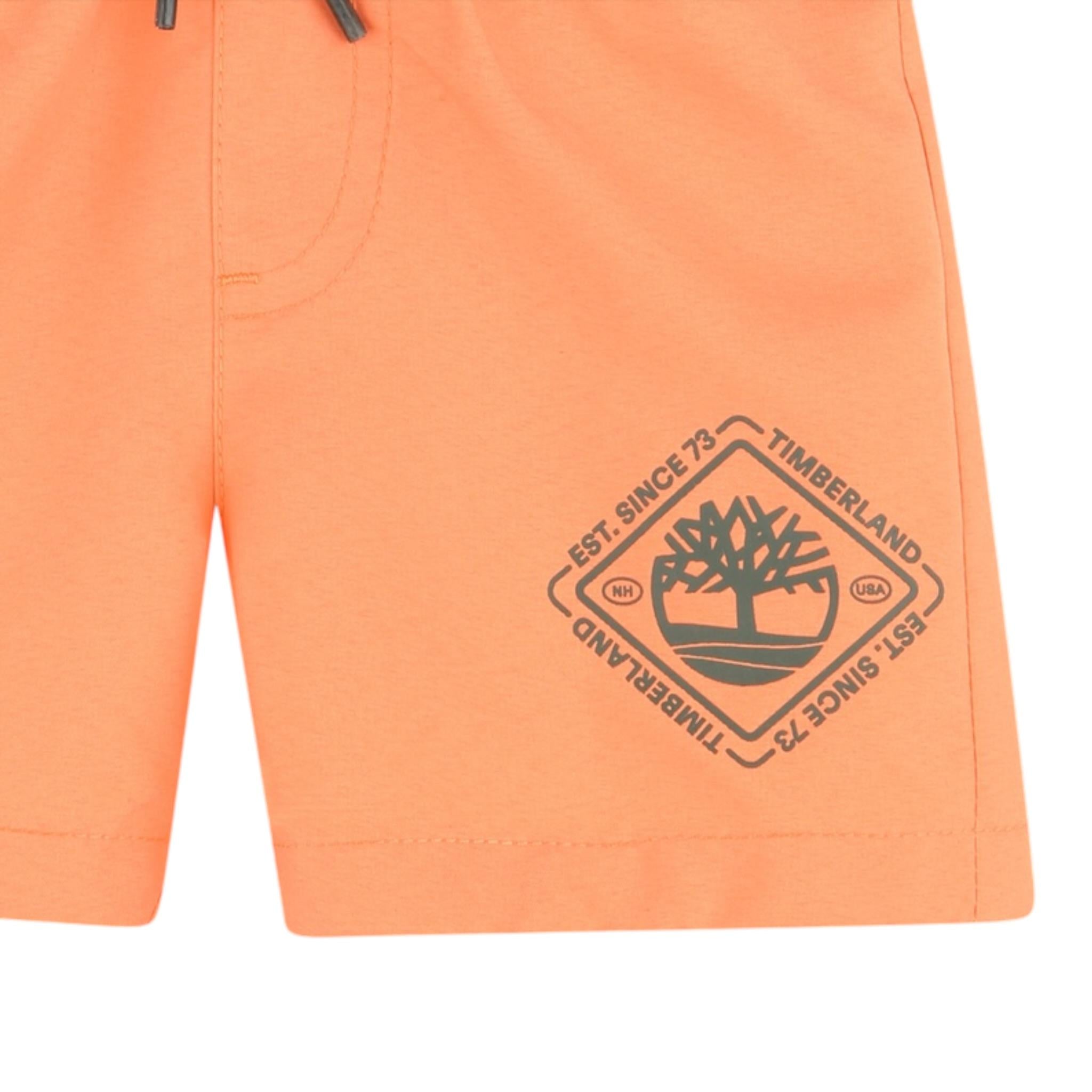 Timberland Costume Tinta Unita con Logo per Bambino T60481J ARANCIONE TIMBERLAND 