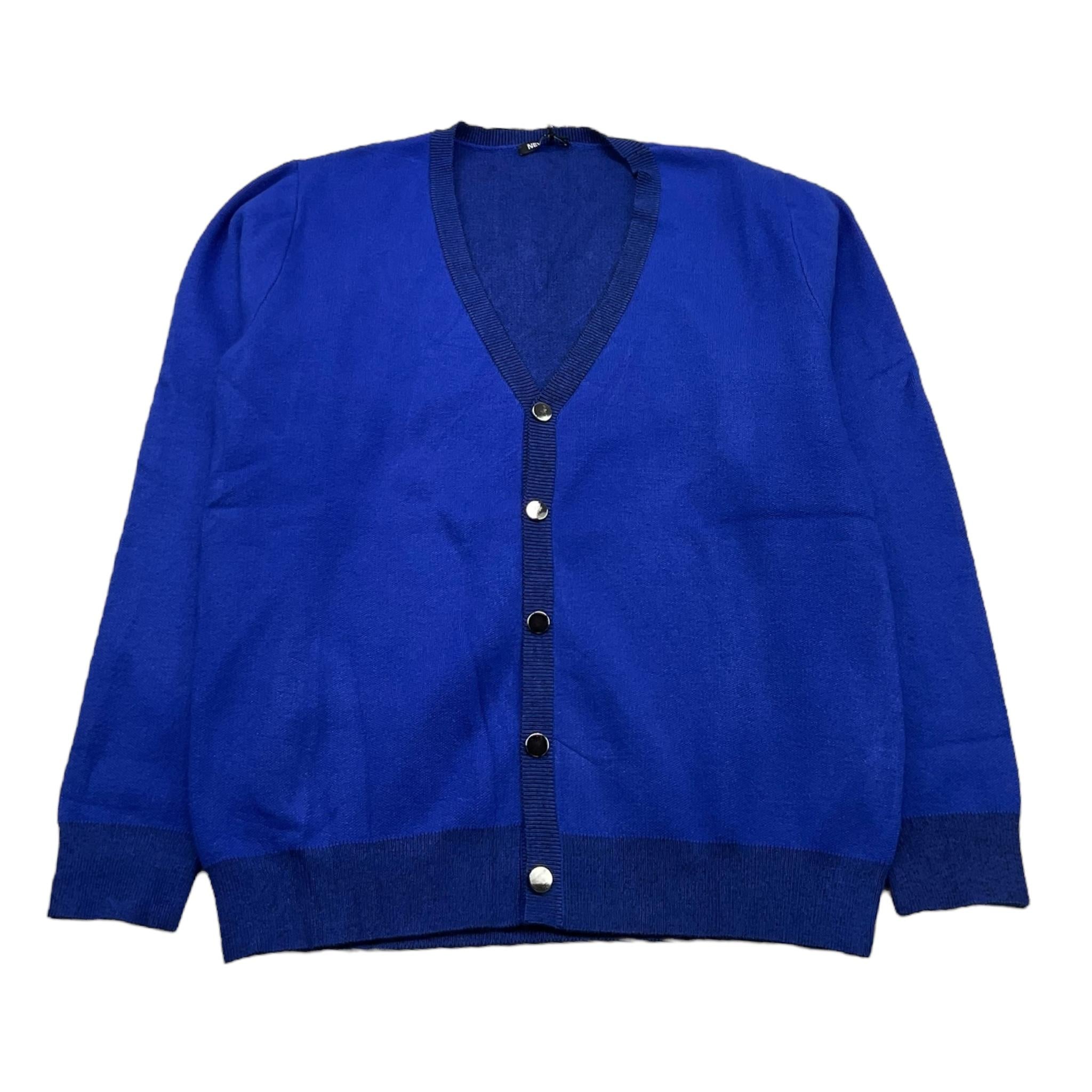 NEVER TOO cardigan tinta unita scollo a v Blu per Bambino NT2071R BLU NEVER TOO 