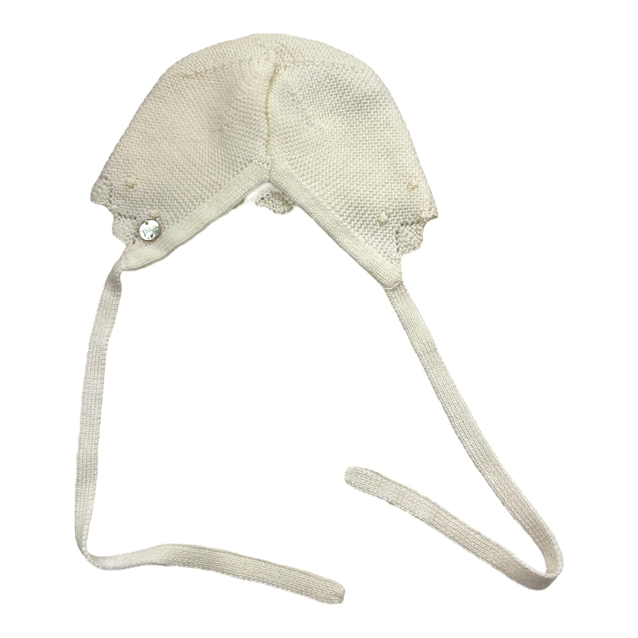 PAZ RODRIGUEZ cappello tinta unita con ricami Panna per Neonata 011111066 PANNA PAZ RODRIGUEZ 