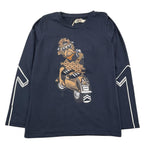EMC shirt girocollo tinta unita con stampa in contrasto Blu per Bambino BX2308 BLU EMC 