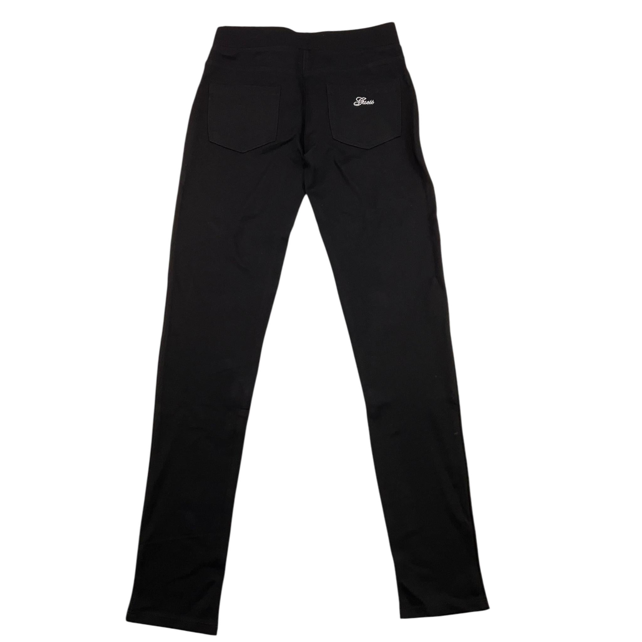 GUESS leggins tinta unita con logo Nero per Bambina J81B08KAUH0 NERO GUESS 