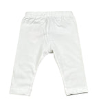 Moschino Leggins Tinta Unita con Stampa per Neonata MIP032 BIANCO MOSCHINO 