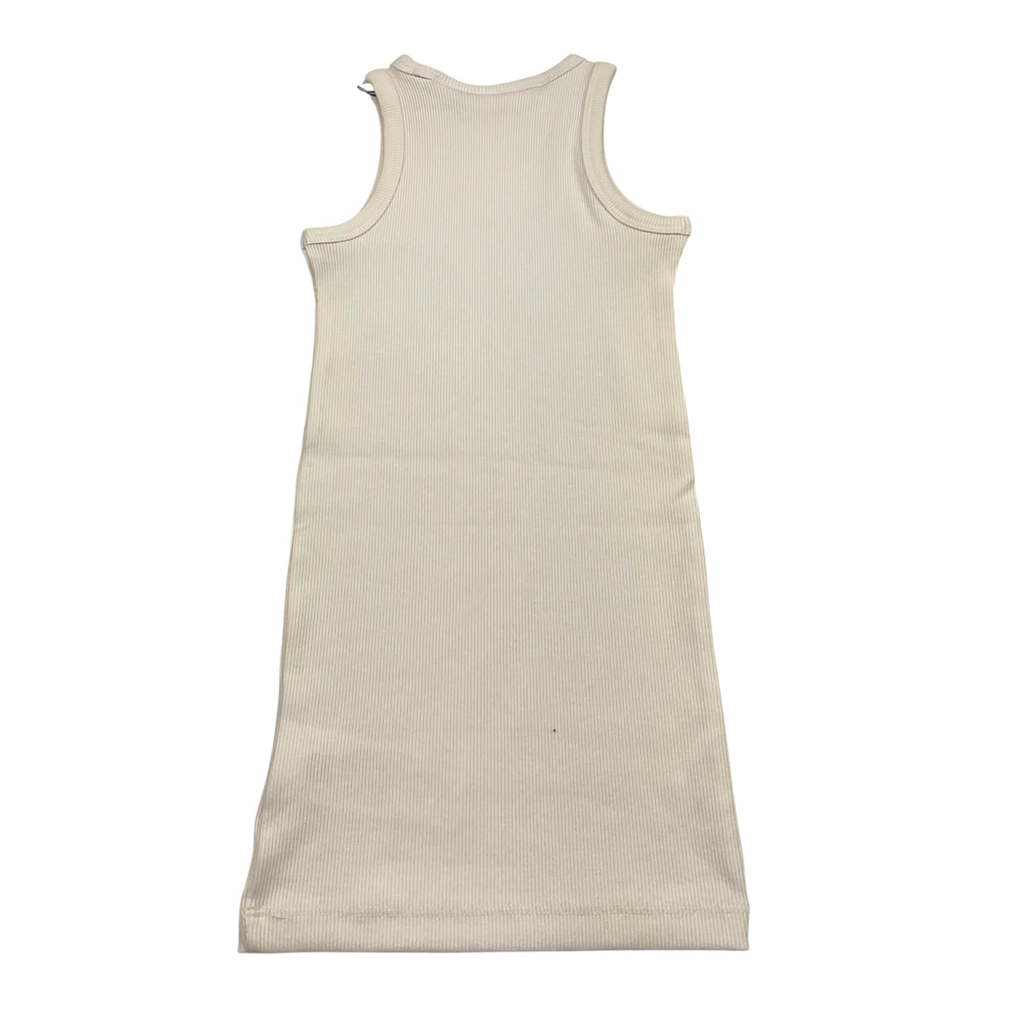 Calvin Klein Abito Tinta Unita Giromanica con Logo per Bambina IG0IG02906X PANNA CALVIN KLEIN 