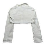 Elsy Giubbino tinta unita In Denim Bianco per Bambina LUPO BIANCO ELSY 