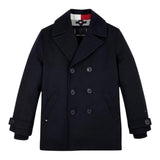 TOMMY HILFIGER cappotto tinta unita con bottoni Blu per Bambino KB0KB09199 BLU TOMMY HILFIGER 
