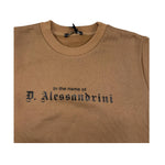 DANIELE ALESSANDRINI felpa girocollo tinta unita con stampa Beige per Bambino 1231F00103X BEIGE DANIELE ALESSANDRINI 