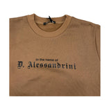DANIELE ALESSANDRINI felpa girocollo tinta unita con stampa Beige per Bambino 1231F00103X BEIGE DANIELE ALESSANDRINI 