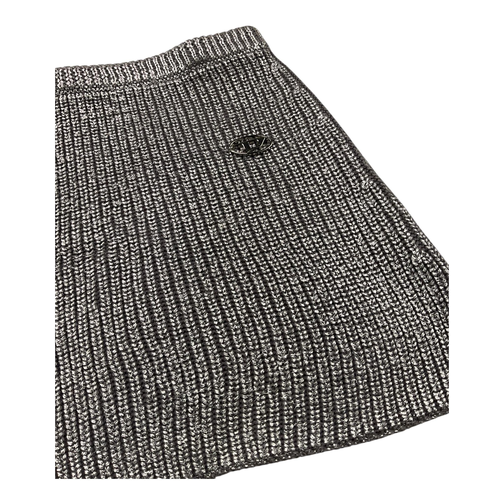 DIESEL gonna tinta unita con logo Argento per Bambina J02070 ARGENTO DIESEL 