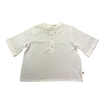 Petit Indi camiciaMezza Manica Girocollo Tinta Unita  per Bambino SS25BK7120 BIANCO PETIT INDI 