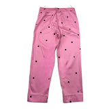 Twinset Solid Color Trousers With Pink Polka Dot Pattern For Girls