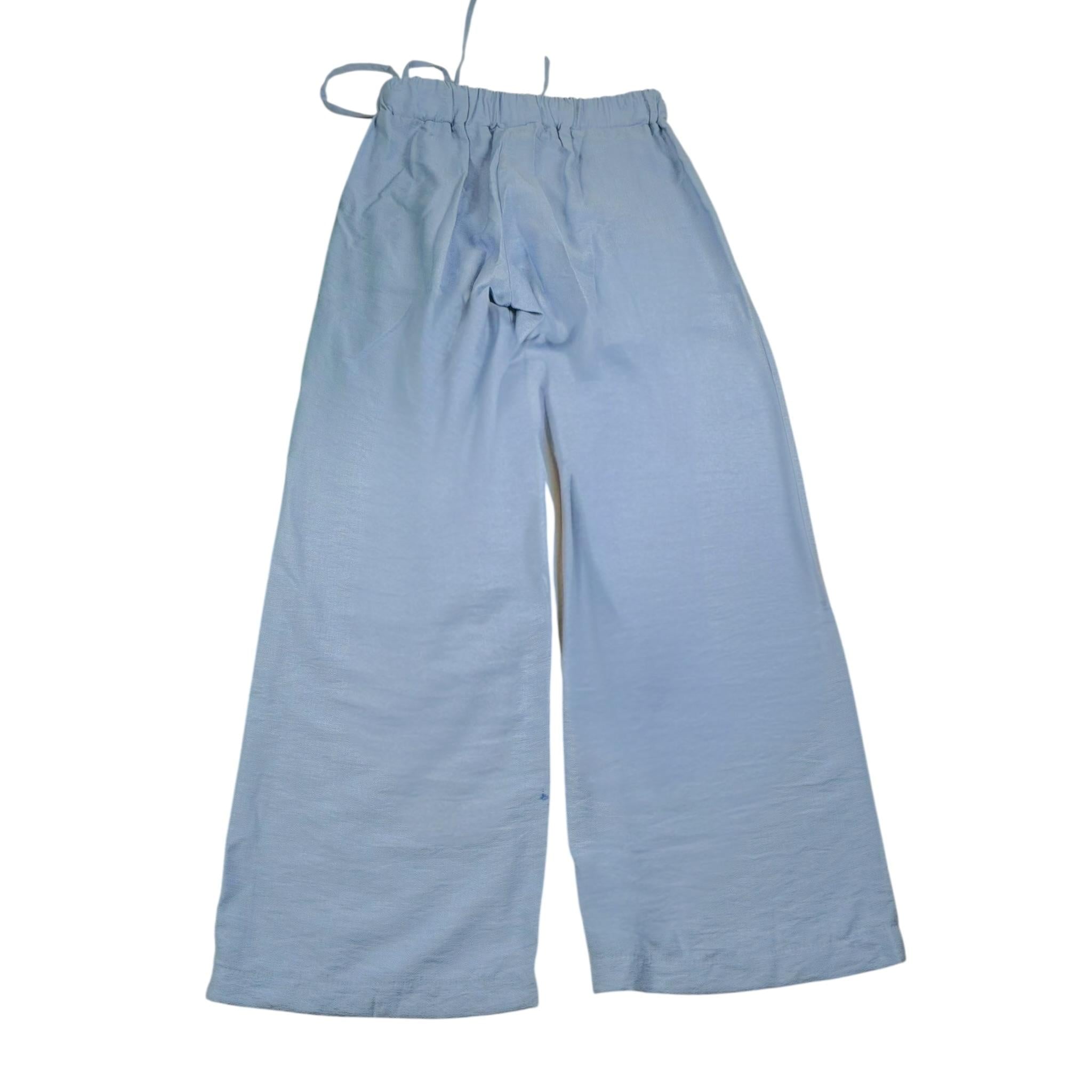 Meilisa Bai Pantalone tinta unita con Elastico In Vita Azzurro per Bambina FL6368 AZZURRO MEILISA BAI 