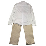 Carlo Pignatelli 2 Piece Set Shirt-Trousers Two-Tone White/Beige For Newborn