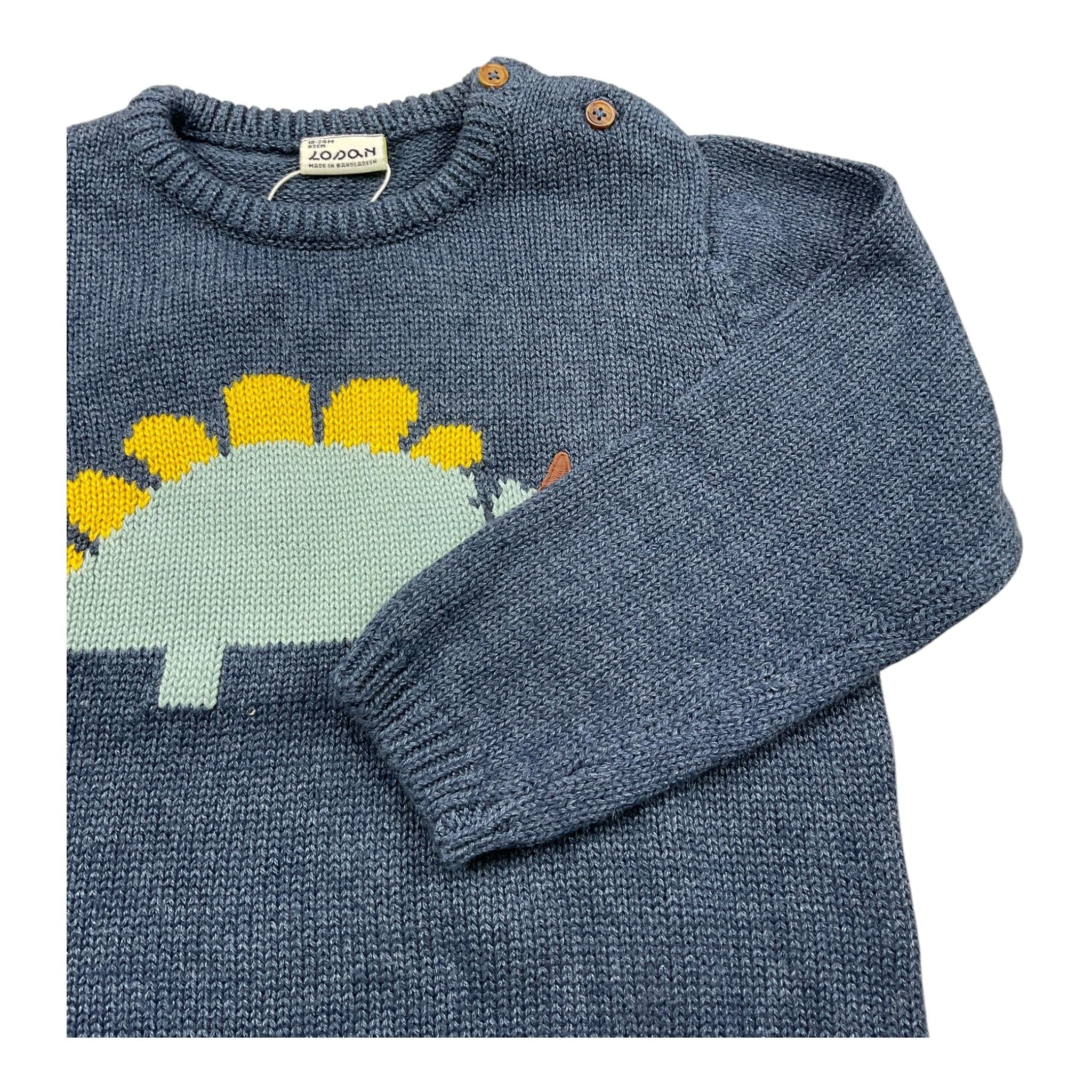 LOSAN maglia girocollo tinta unita con ricami Blu per Neonato 51031383006011 BLU LOSAN 