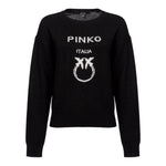 PINKO maglia tinta unita con stampa in contrasto Nero per Bambina F4PIJGJP087X NERO PINKO 