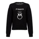 PINKO maglia tinta unita con stampa in contrasto Nero per Bambina F4PIJGJP087X NERO PINKO 
