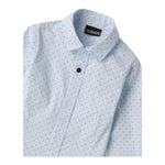 SARABANDA camicia tinta unita con stampa pois Azzurro per Bambino A124J AZZURRO SARABANDA 