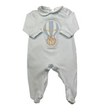 NANAN tutina tinta unita con stampa Azzurro per Neonato I2400101A AZZURRO NANAN 