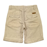 Losan Solid Color Elastic Waist Bermuda Shorts Beige for Boys