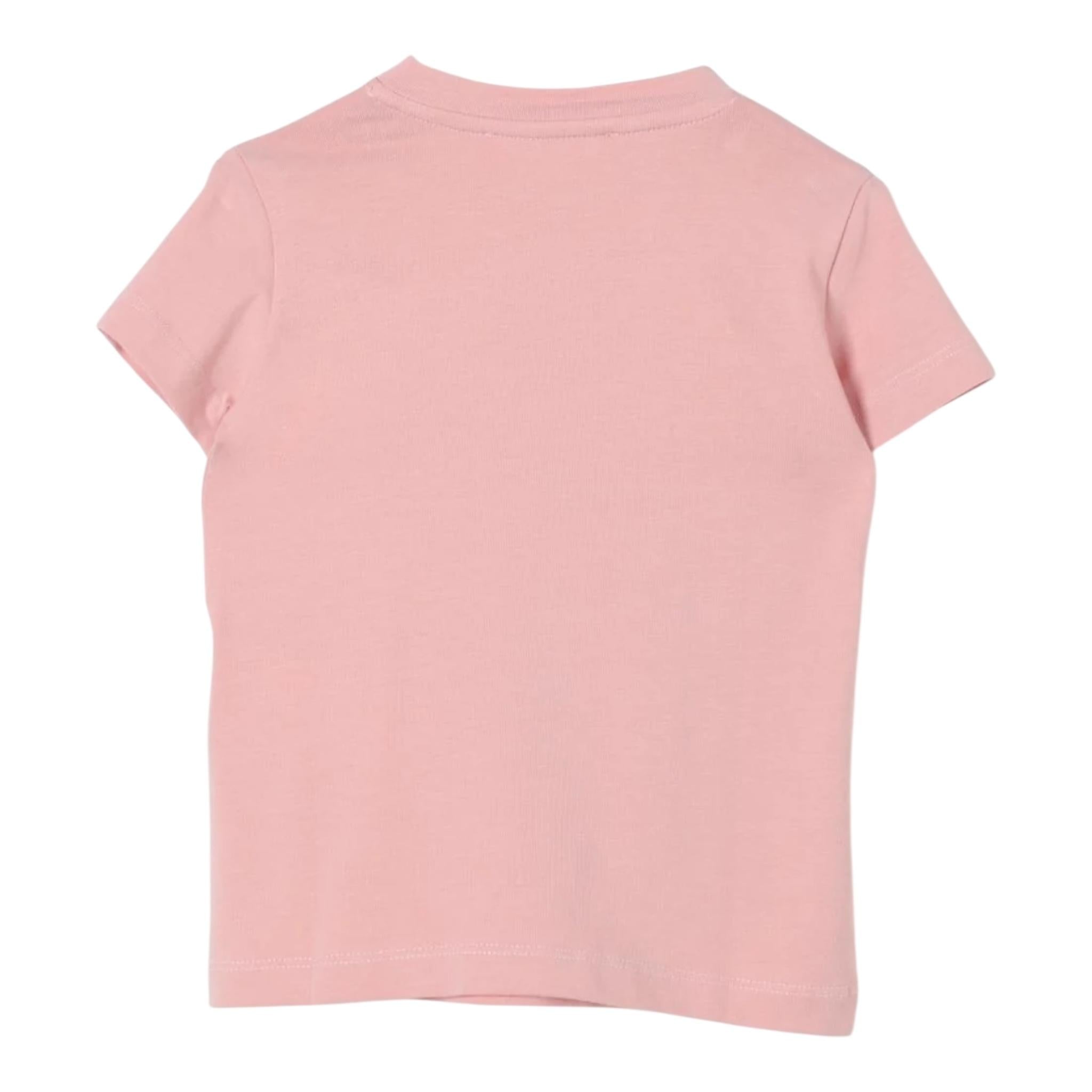 ELISABETTA FRANCHI tshirt girocollo tinta unita con logo Rosa per Bambina EFTS225X ROSA ELISABETTA FRANCHI 