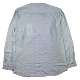 Dondup Long Sleeve Shirt Korean Collar Blue Striped Pattern For Boys