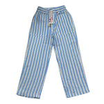Saint Barth Pantalone Bicolore con Fantasia A Righe per Bambino 00558L BIANCO/AZZURRO SAINT BARTH 