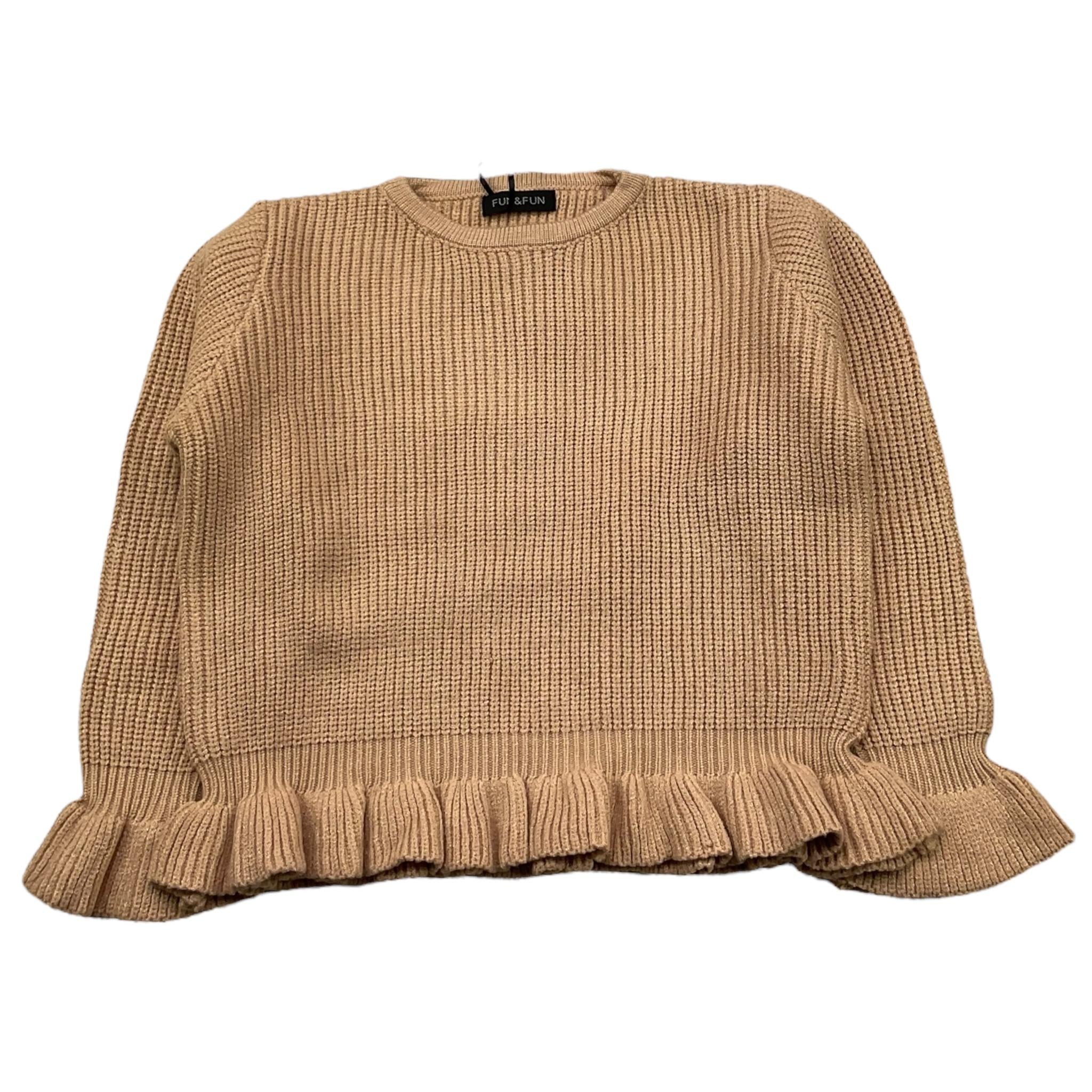 FUN & FUN maglia girocollo tinta unita  Beige per Bambina FBSW00148 BEIGE FUN & FUN 