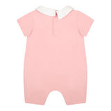 Moschino Pagliaccetto Tinta Unita con Stampa per Neonata MUT03T ROSA MOSCHINO 