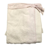 Minu' Two-Tone Thread Blanket With White/Pink Tulle For Newborn