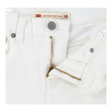 Levi'S Short Tinta Unita con Girovita Regolabile per Bambina 4EH272 BIANCO LEVI'S 