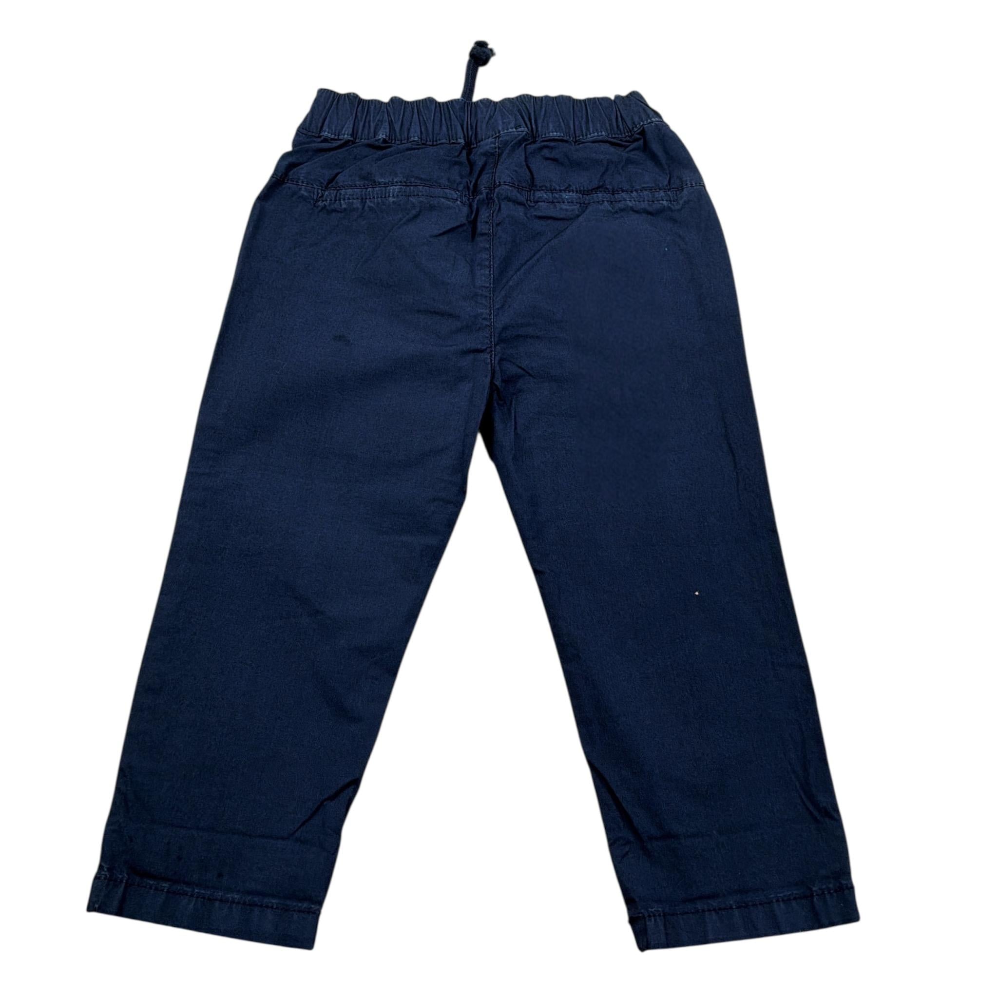 Please Pantalone tinta unita con Elastico In Vita Blu per Neonato PE84270B72N BLU PLEASE 