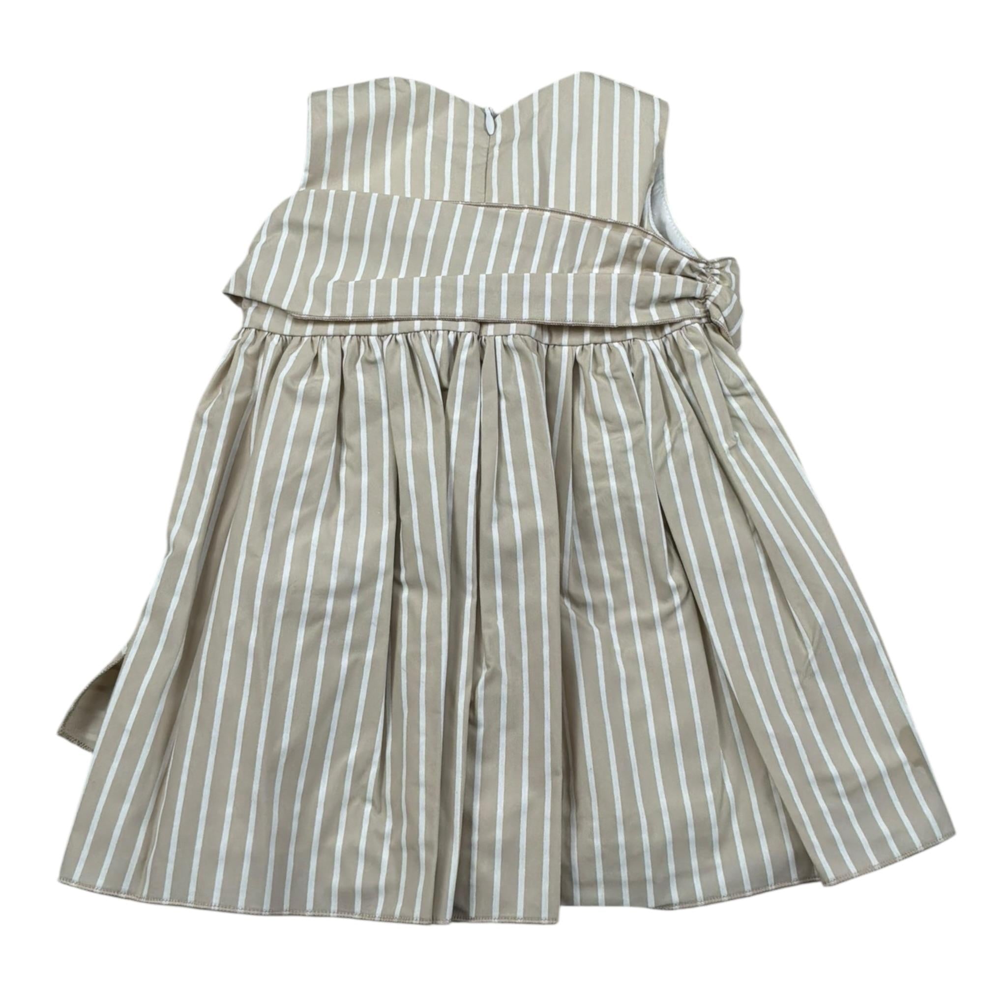 Le Bebe Abito Giromanica Tinta Unita Fantasia A Righe per Neonata LBG5818 BEIGE LE BEBE 