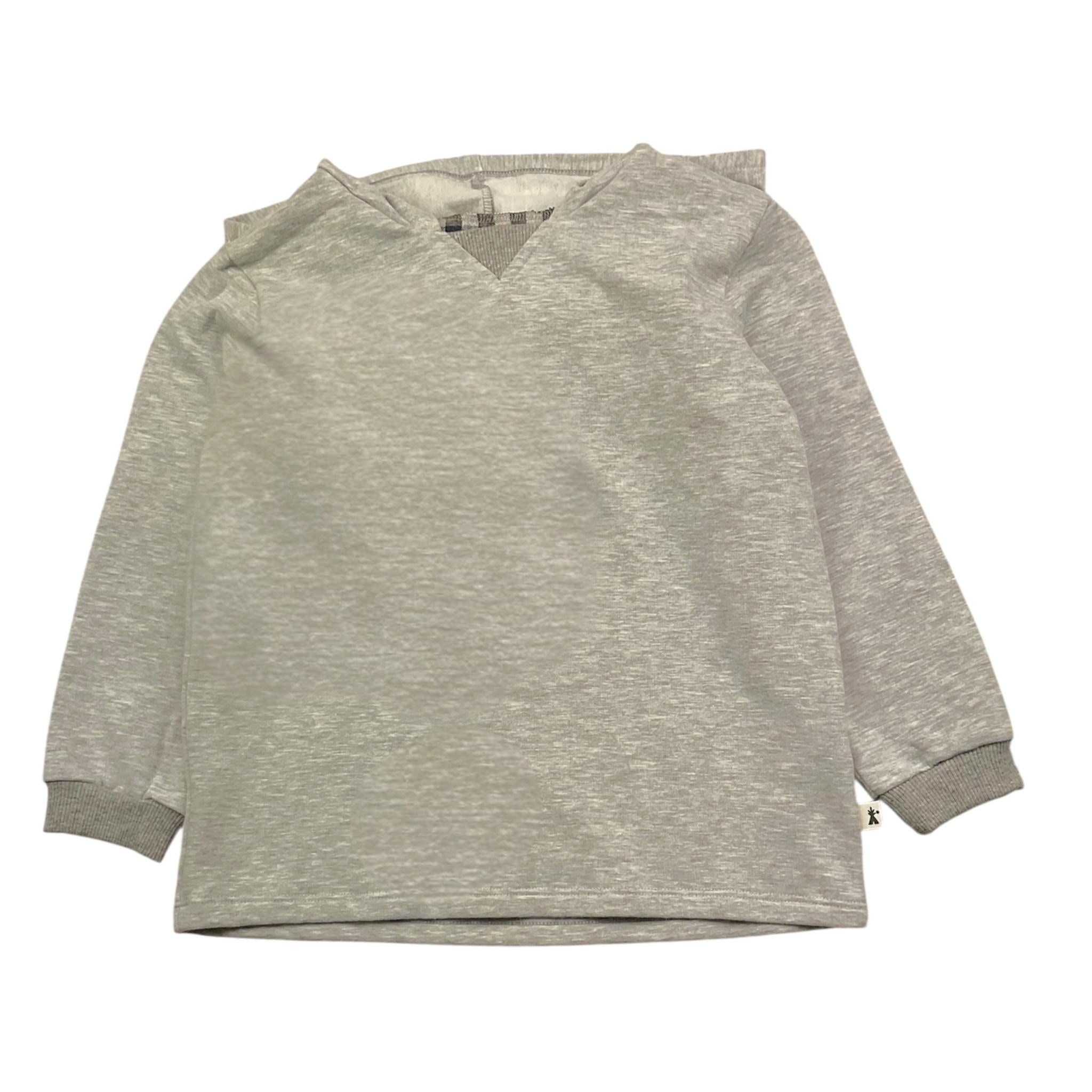 PETIT INDI felpa tinta unita con cappuccio Grigio per Bambino AW24BK7710 GRIGIO PETIT INDI 