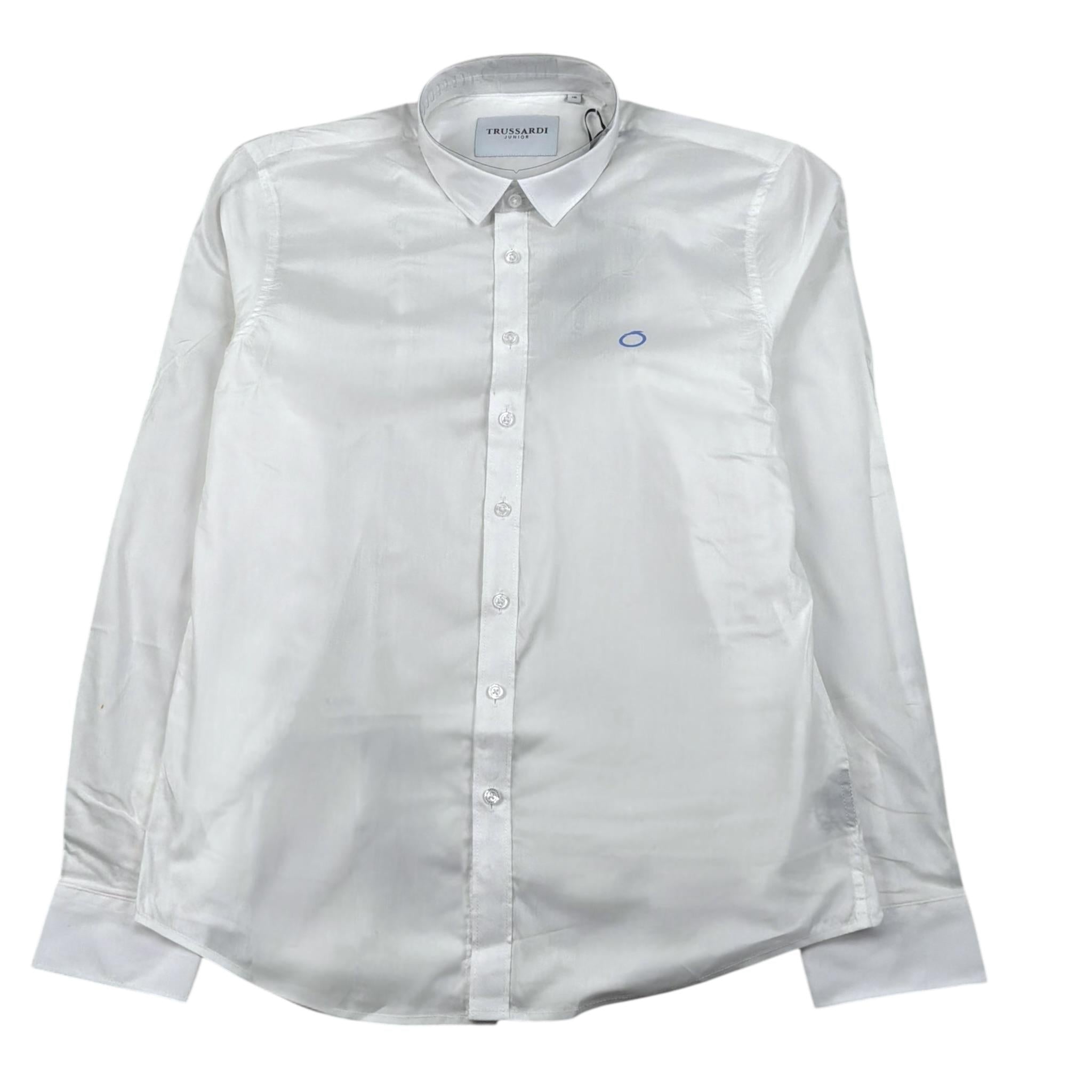 Trussardi Camicia Manica Lunga Tinta Unita per Bambino TBP25020CA BIANCO TRUSSARDI 