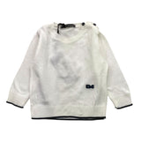 Daniele Alessandrini Plain Sweater With Contrasting Trim Cream For Newborn