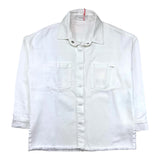 Kocca Solid Color Denim Jacket With Buttons White For Girls