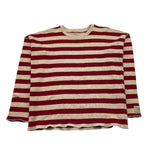 @MADILLY maglia fantasia a righe girocollo Rosso/beige per Bambino 02033 ROSSO/BEIGE @MADILLY 