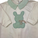 I Delfi Tutina Tinta Unita con Collett E Stampa per Neonato 25P5350 BIANCO I DELFI 