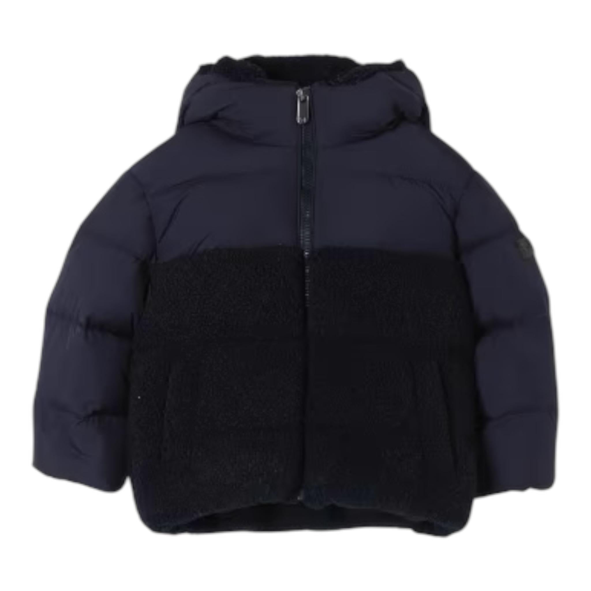 IL GUFO giubbino tinta unita cn cappuccio  Blu per Bambino A24GM414N0106 BLU IL GUFO 