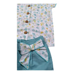 Calamaro Completo 2 Pezzi Camicia-Culotte per Bambina 11122 BIANCO CALAMARO 