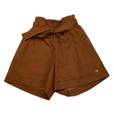 Fun &amp; Fun Solid Color Elastic Waist Shorts Brown for Girls