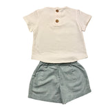 Valentina Bebes 2 Piece Set T-Shirt-Bermuda White For Newborn