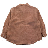 Paolo Pecora Long Sleeve Shirt Solid Earth Color For Boys