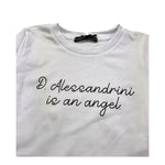 DANIELE ALESSANDRINI shirt girocollo tinta unita con stampa Bianco per Bambino 1291M00072XX BIANCO DANIELE ALESSANDRINI 