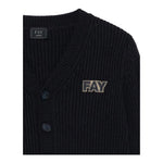 Fay Cardigan Tinta Unita per Bambina FW9P10 BLU FAY 