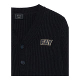 Fay Cardigan Tinta Unita per Bambina FW9P10 BLU FAY 