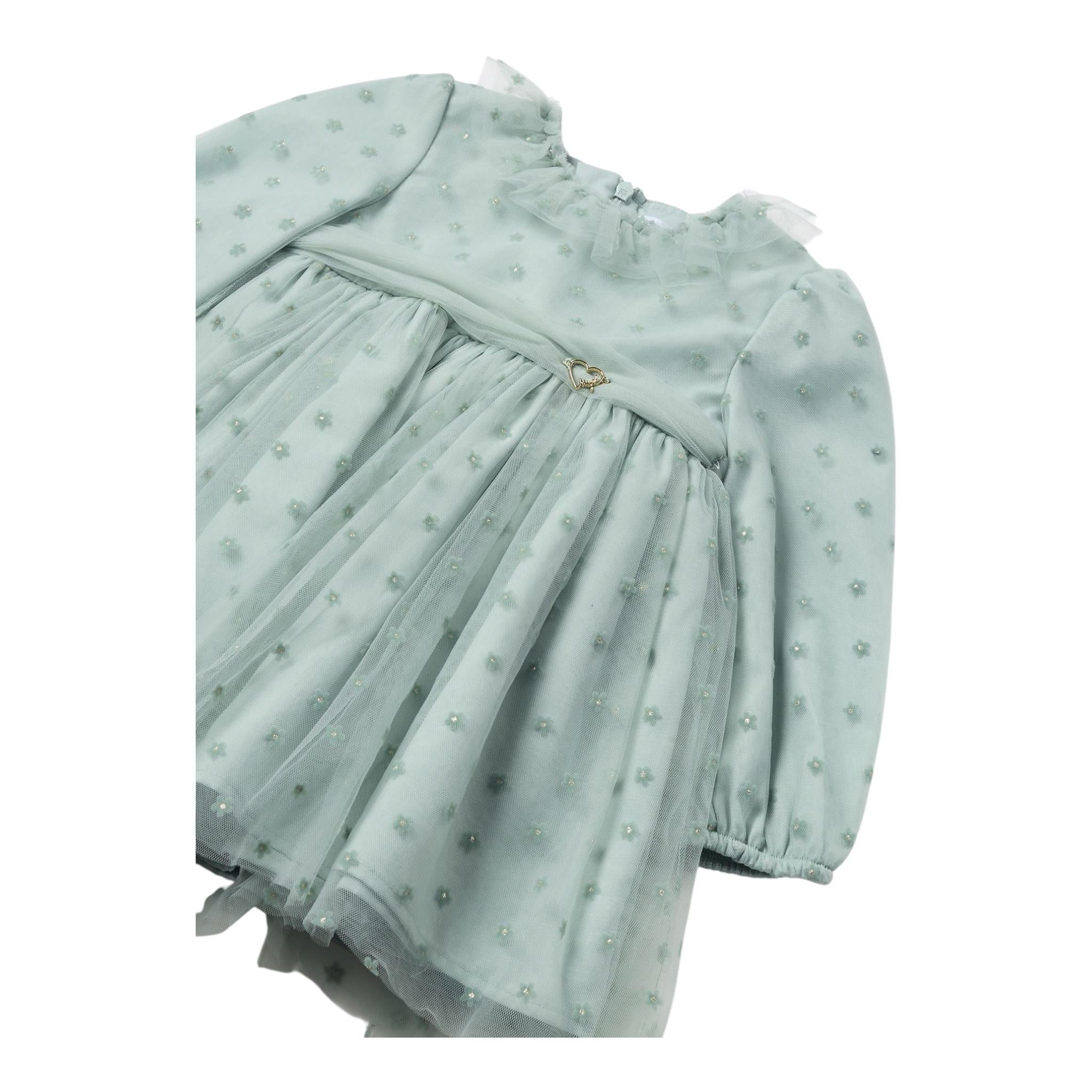 MAYORAL abit mezza manica tinta unita in tulle Verde acqua per Neonata 2907 VERDE ACQUA MAYORAL 