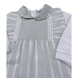 Babyvip Tutina Bicolore con Fantasia A Righe per Neonata T2859 BIANCO/VERDE BABYVIP 